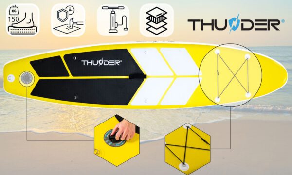 THUNDER OUTDOOR - SUNRISE 2.0 SUP BOARD - SUP DESZKA KIEGÉSZÍTŐKKEL - 320 X 76 X 15 CM - Image 7