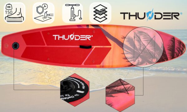 THUNDER OUTDOOR - MAUI - SUP BOARD - SUP DESZKA KIEGÉSZÍTŐKKEL - 320 X 76 X 15 CM - Image 4