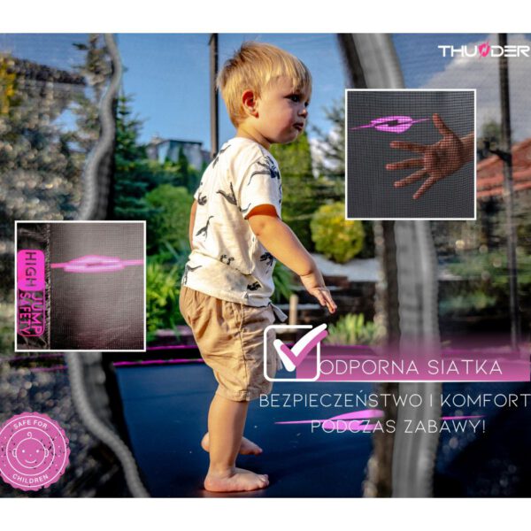 THUNDER OUTDOOR - INSIDE ULTRA 10 FT, PINK - BELSŐ HÁLÓS SPORT TRAMBULIN 312 CM, FEKETE-PINK - Image 4