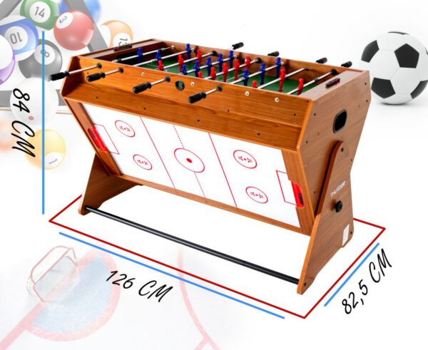 THUNDER - SMART SWIVEL GAME TABLE - 3 AZ 1-BEN FORGATHATÓ BILIÁRD-, CSOCSÓ- ÉS LÉGHOKI ASZTAL - Image 3