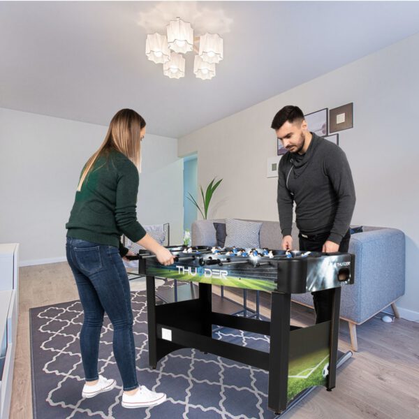 THUNDER - LIGHT FOOSBALL TABLE - KOMPAKT CSOCSÓASZTAL - 122 X 61 X 81 CM - Image 5