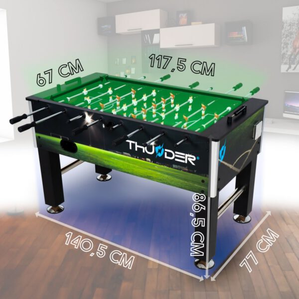 THUNDER - SPORT FOOSBALL TABLE - SPORT CSOCSÓASZTAL - 141 X 77 X 86.5 CM - Image 8
