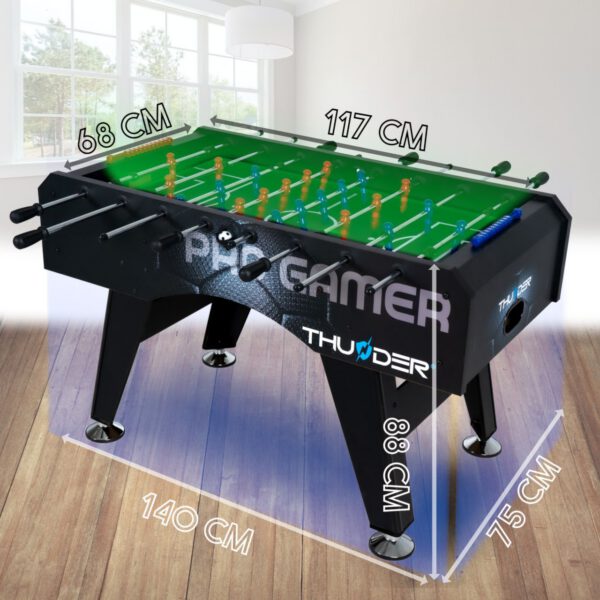 THUNDER - PRO FOOSBALL TABLE - PROFI CSOCSÓASZTAL - 140 X 74 X 88 CM - Image 8