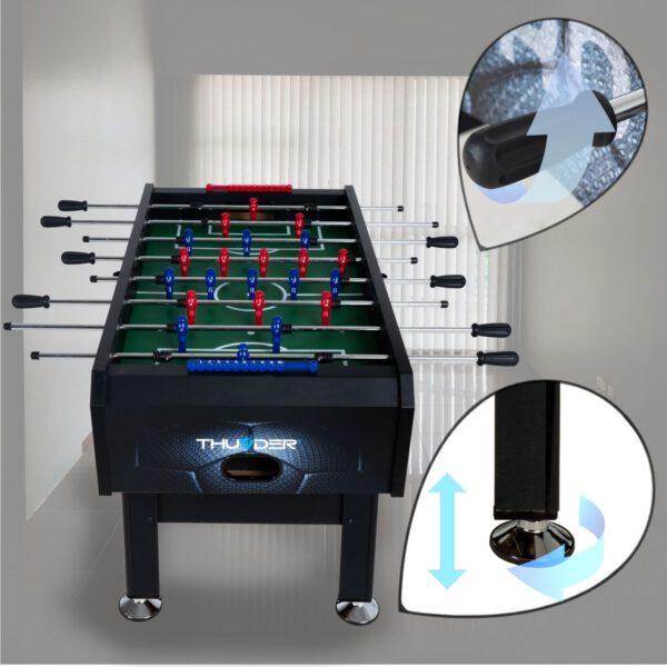 THUNDER - PRO FOOSBALL TABLE - PROFI CSOCSÓASZTAL - 140 X 74 X 88 CM - Image 7
