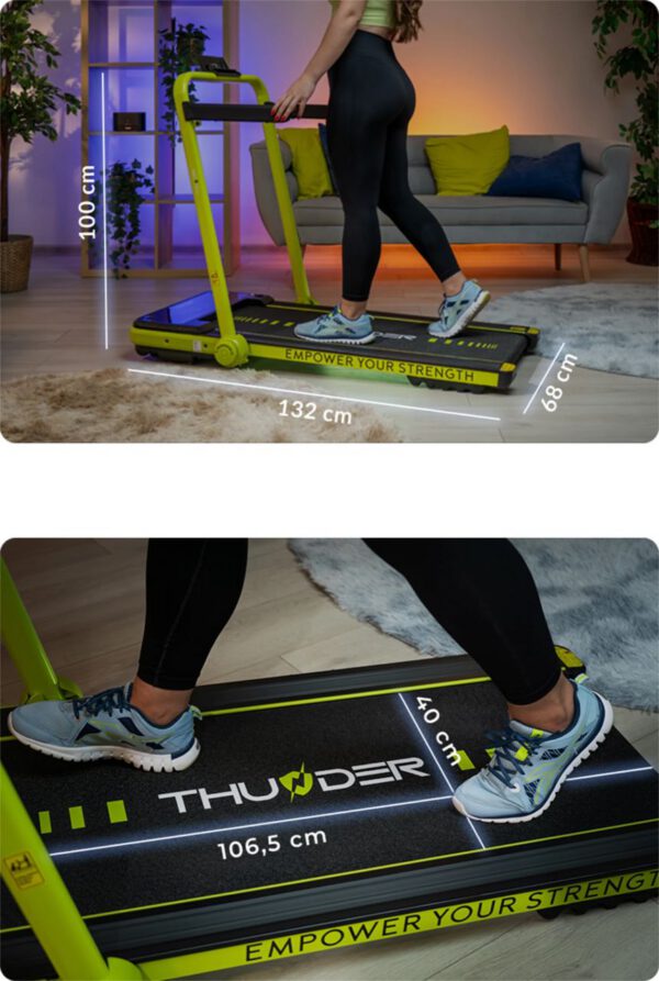 THUNDER - IMPACT - LIME EDITION - KOMPAKT FUTÓPAD 12 KM/H VÉGSEBESSÉGGEL, 130 KG TESTSÚLYIG, NEONZÖLD - Image 3