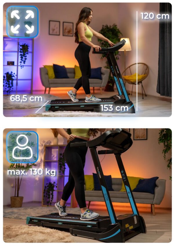 THUNDER - ICON - HALADÓ OTTHONI FUTÓPAD 17 KM/H VÉGSEBESSÉGGEL, 140 KG TESTSÚLYIG - Image 8