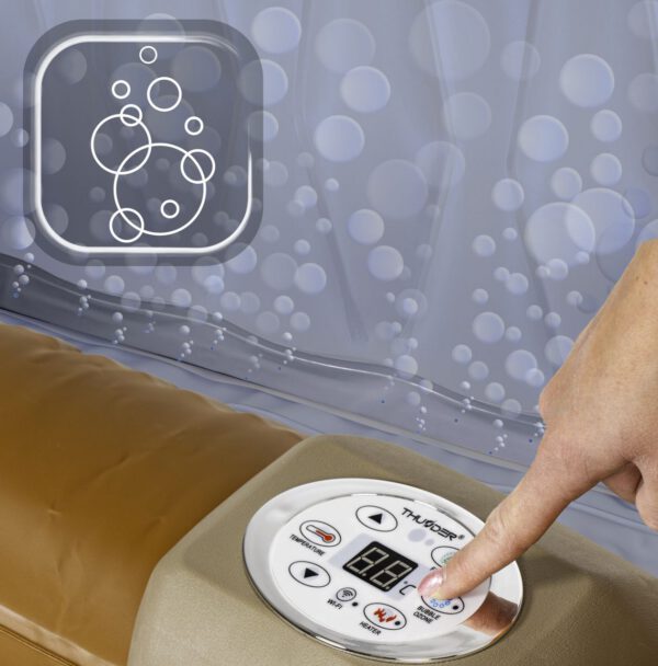THUNDER - BREVE SPA - VÍZMELEGÍTŐS FELFÚJHATÓ HIDROMASSZÁZS MEDENCE 130 FÚVÓKÁS JACUZZI RENDSZERREL - 185 X 185 X 65 CM - Image 7