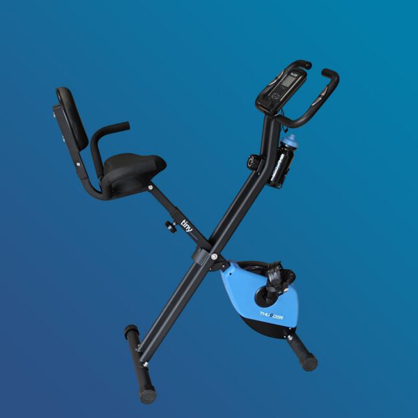 THUNDER - TINY X-BIKE - ÖSSZECSUKHATÓ SZOBABICIKLI HÁTTÁMLÁVAL, 8 FOKOZATÚ ELLENÁLLÁS, LCD KIJELZŐ, 110 KG TERHELHETŐSÉG - Image 6