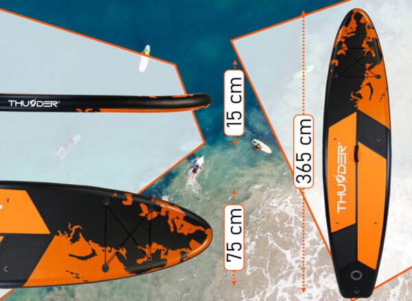THUNDER OUTDOOR - CALIFORNIA XXL SUP BOARD - SUP DESZKA KIEGÉSZÍTŐKKEL - 365 X 75 X 15 CM - Image 6
