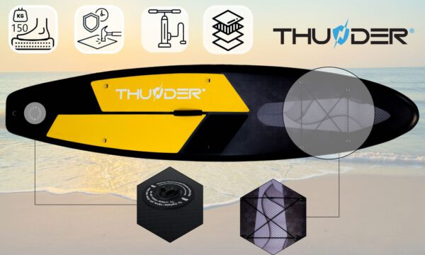 THUNDER OUTDOOR - ONYX SUP BOARD - SUP DESZKA KIEGÉSZÍTŐKKEL - 320 X 76 X 15 CM - Image 3