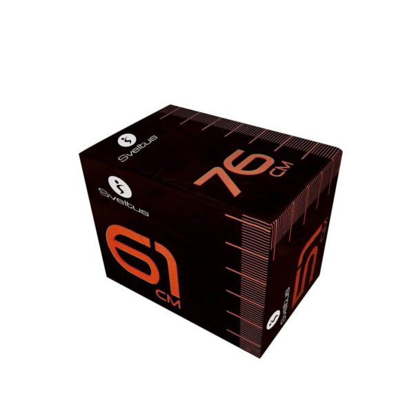 SVELTUS - WOOD PLYOBOX FOAM COVER - VINYL BORÍTÁSÚ PÁRNÁZOTT PLYO BOX - 51 X 61 X 76 CM, 20 KG